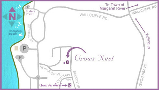 Crows Nest Accommodation - Map